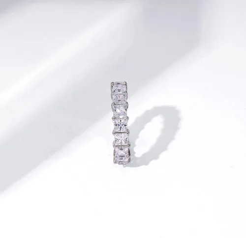 Vista 13 de Amazon Essentials Anillo de plata de ley con corte princesa hecho con circonita cúbica Infinite Elements (anteriormente colección Amazon)