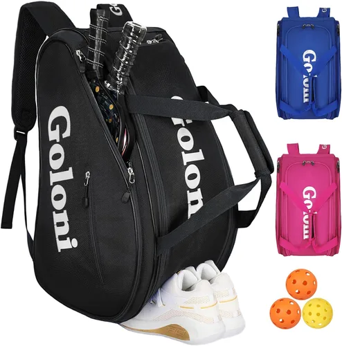 Vista 6 de Goloni Pickleball Bag Padel Racket Backpack Large Capacity for Men Women Separate Waterproof Shoes Compartment Pickleball Accessories -Thermal