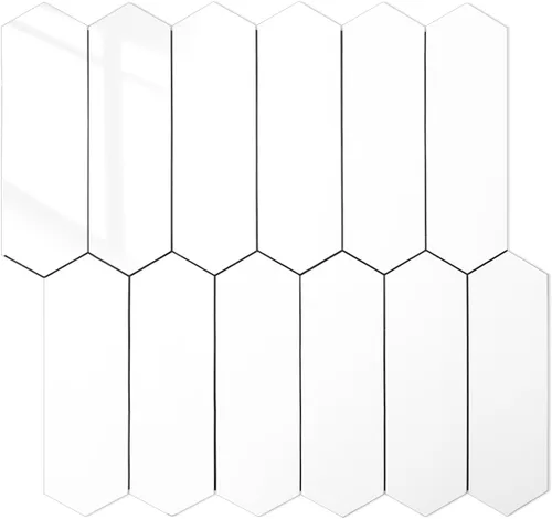 Vista 12 de DICOFUN 1 hoja de protector contra salpicaduras de color blanco y negro para cocina, PVC adhesivo en azulejos de pared contra salpicaduras