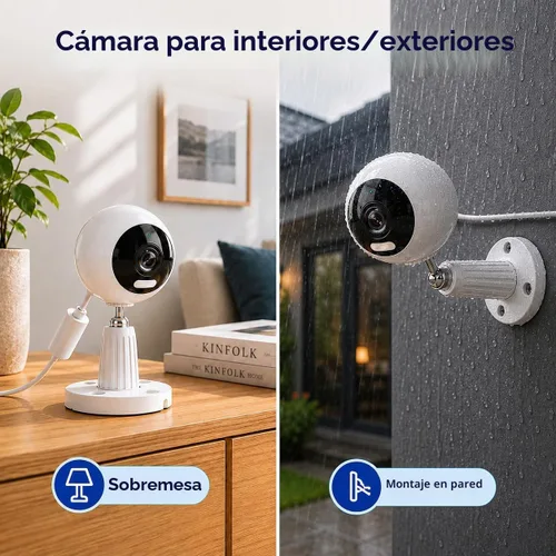 Vista 5 de Cámaras de 3MP para seguridad del hogar-exterior/interior, 5G/2.4G WiFi