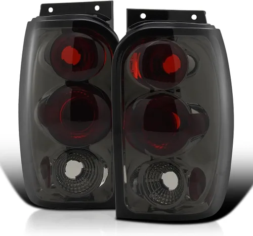 Vista 11 de SPEC-D TUNING Luces traseras de carcasa negra compatibles con Ford Explorer 1998-2001, Mercury Mountaineer 1998-2001, conjunto de par izquierdo +