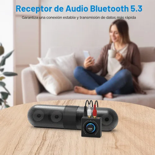 Vista 5 de YMOO B06T3 - Receptor inalámbrico Bluetooth con aumento de voz, soporte para streaming estéreo en el hogar, altavoz de sonido Wireless Audio