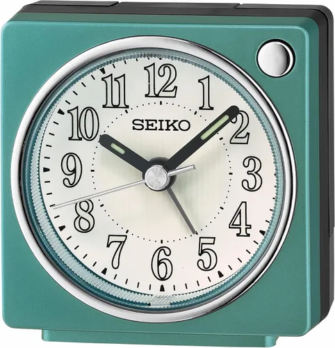 Vista 6 de SEIKO Fuji II - Reloj despertador para dormitorio, color rojo oscuro metálico