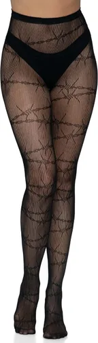 Vista 4 de Leg Avenue Women's Dark Alternative Fishnet Tights multicolor/fantasía (Barbed Wire)