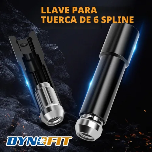 Vista 7 de DYNOFIT Llave de Tuercas de Orejeta Estriadas de 6 Puntos para Llave con Impulsor de Enchufe Cuadrado Imperial de 1/2", Herramienta de Llave de Negro