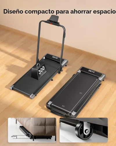 Vista 7 de Acezoe Caminadora Walking Pad con Inclinación, 2 en 1 Caminadoras Plegables para Casa Oficina Pequeña, 300lbs Caminadora Portátil Compacta Bajo