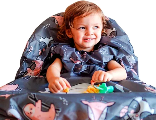 Vista 4 de grabease Allover Waterproof Bib for Self-Feeding Infants and Toddlers, Machine Washable, Ages 6-24 Months
