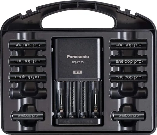 Vista 4 de Panasonic K-KJ75KHC66A Eneloop pro - Baterías recargables de alta capacidad 6AA, 6AAA y Panasonic BK-4HCCA4BA pro AAA de alta capacidad Ni-MH