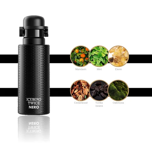 Vista 4 de Iceberg Twice NERO – Emocionante fragancia personal para el caballero moderno – Colonia clásica EDT en aerosol para hombres – Notas vibrantes