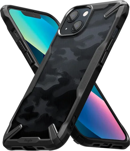 Vista 10 de Ringke Fusion-X - Funda compatible con iPhone 13, parte trasera dura transparente, resistente, a prueba de golpes, avanzada funda protectora