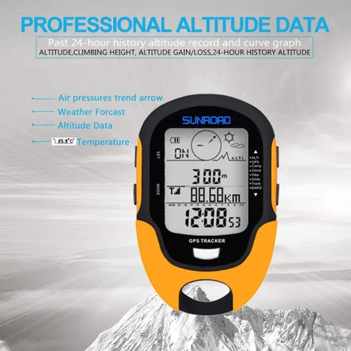 Vista 4 de Digital Altimeter Portable Backpacking Altimeter Thermometer