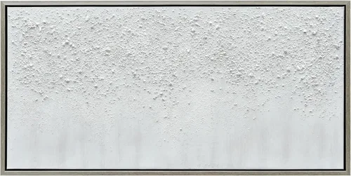 Vista 22 de Empire Art Direct Arte abstracto para pared, lienzo pintado a mano con textura por Martin Edwards, marco negro, 24 x 48 pulgadas, goteo nevado 1