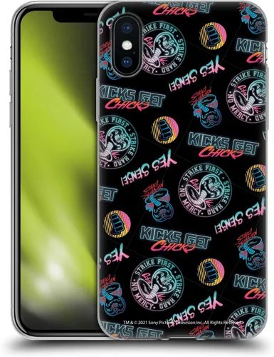 Vista 184 de Head Case Designs Funda de gel suave con licencia oficial de Cobra Kai Eagle Fang Logo Key Art compatible con Apple iPhone 7 Plus/iPhone 8 Plus