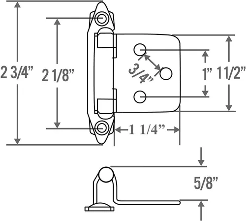 Vista 7 de Silverline 6 pares de bisagras de gabinete de cierre automático, para puerta de cocina con superposición variable, níquel satinado cepillado