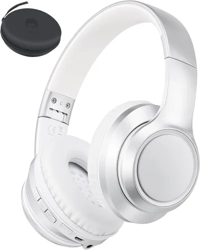 Vista 10 de rockpapa E7 Auriculares Inalámbricos Bluetooth Sobre la Oreja con Micrófono, Auriculares Plegables con Cable/Inalámbricos con Micrófono para Niños