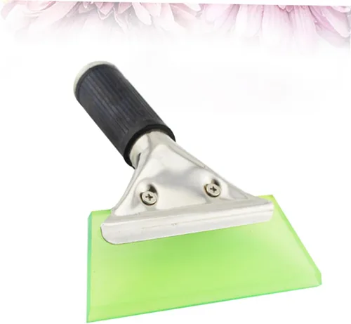 Vista 5 de VICASKY Rascador de hielo de acero inoxidable con hoja de goma para eliminación de nieve en el parabrisas, diseño ligero sin mango para limpiar