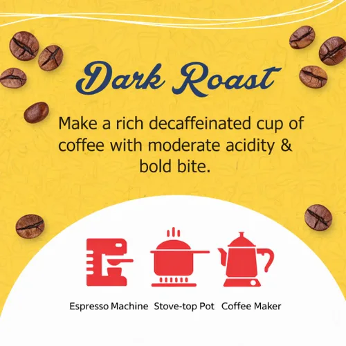 Vista 4 de Café Aroma - Café molido espresso descafeinado tostado oscuro, auténtico café cubano, sellado al vacío, 8.8 onzas, perfecto para café caliente