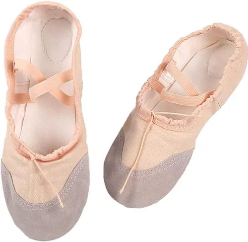 Vista 4 de ONDIAN CHUNCIN - Ballet Dancing Shoes Ballet Slippers Pilates Shoes Yoga Shoes Dance Gymnastics Shoes for Dancer Children Adults Size 26