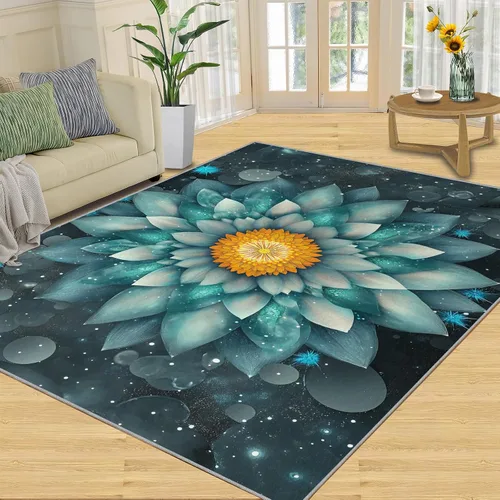Vista 18 de Monstera Print Rugs for Bedroom, Luxury Monstera Area Rug, Tropical Plants Rugs for Living Room, Indoor Non-Slip Rug, Machine Washable Carpet for