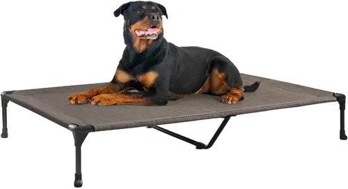 Vista 19 de Veehoo Cama elevada para perros medianos, para exteriores, cama elevada y refrescante para perros, cama para mascotas con malla transpirable, patas