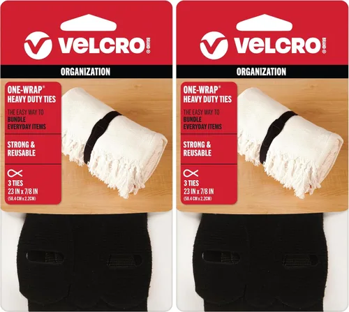 Vista 6 de Velcro Brand, One-Wrap, correas para cables, alambres y cordones, Negro
