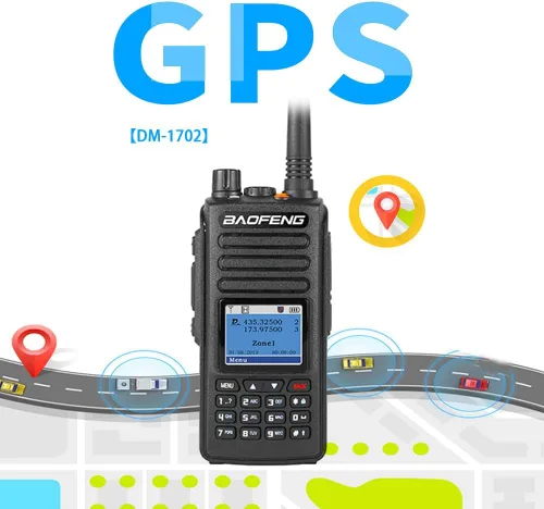 Vista 2 de Baofeng DM-1702 con GPS 5W Digital y Analógico Radio bidireccional Banda dual y modo dual DMR Walkie Talkie Ranura de tiempo dual Tier I y II DM1702