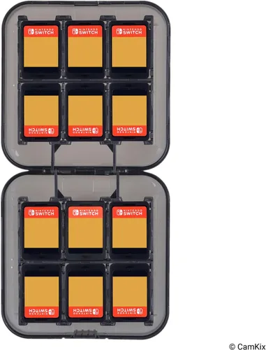 Vista 5 de CamKix Kit de almacenamiento y protección compatible con Nintendo Switch cubierta de TPU de silicona, protector de pantalla antiarañazos, estuche