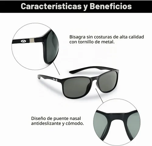 Vista 4 de Flying Fisherman Gafas de sol polarizadas UNA con bloqueador UV AcuTint para pesca y deportes al aire libre Marco negro/lentes ahumados