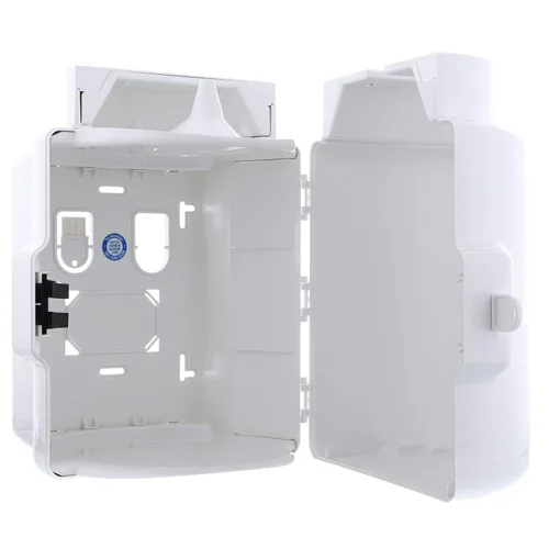 Vista 2 de Upward-Pull Wall Mounted Wipes Dispenser for Surface or Skin Wet Wipes - Stylish White Dispenser for Sanitizing Hand Wipe Refill Rolls in Public