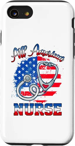 Vista 13 de Funda para iPhone 15 4 de julio con bandera de EE. UU