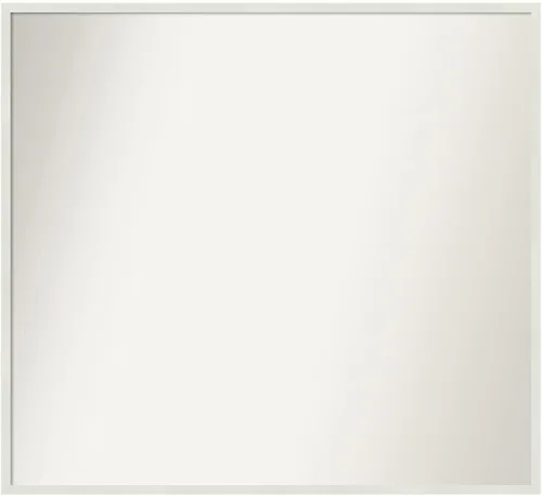 Vista 238 de Amanti Art Espejo de baño blanco para sobre el fregadero, 22 x 45 pulgadas, espejo de tocador rectangular blanco Lucie, marco de madera moderno