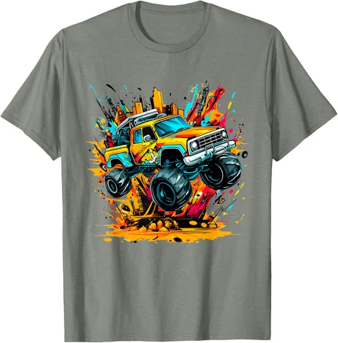 Vista 35 de Monster Trucks Are My Jam - Camiseta Monster Truck, Negro