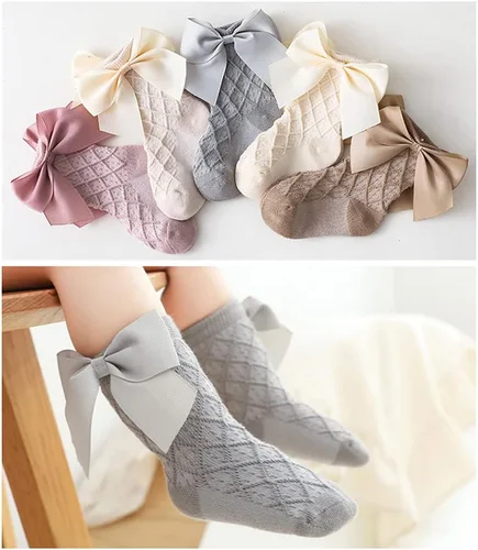 Vista 18 de Toptim Calcetines de tobillo para niñas pequeñas, calcetines casuales transpirables