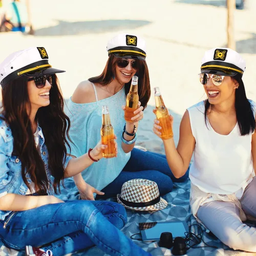 Vista 4 de Yacht Captain Hat for Men Women Adjustable Sailor Hat for Party 146 Pack