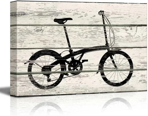 Vista 16 de wall26 - Obra de arte con estampado de madera de ciervo en bosque de abedules - Lienzo rústico para pared, arte para el hogar - 16 x 24 pulgadas