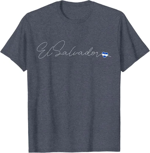 Vista 72 de Camiseta Simple Love El Salvadoreño con diseño de corazón en El Salvador