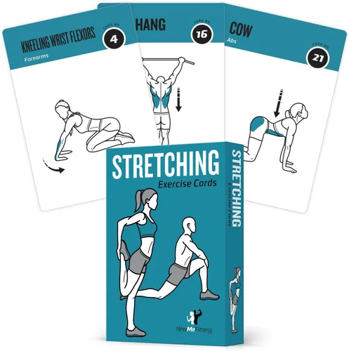 Vista 12 de NewMe Fitness Tarjetas de entrenamiento de peso corporal, baraja de instrucciones de fitness para mujeres y hombres, guía de fitness