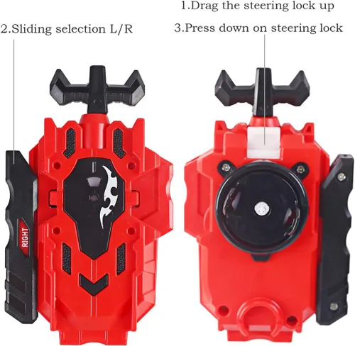 Vista 4 de Battling Tops Burst Superking B-168 Rage Longinus.Ds' 3A Gyro Juguetes para niños con lanzador chispeante
