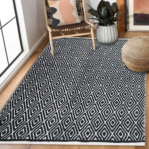Vista 9 de Chardin Home, tapete 100% algodón, reversible por completo, de 21 x 34 pulgadas, se puede lavar a máquina, Gris y blanco Beige grisáceo - Blanco