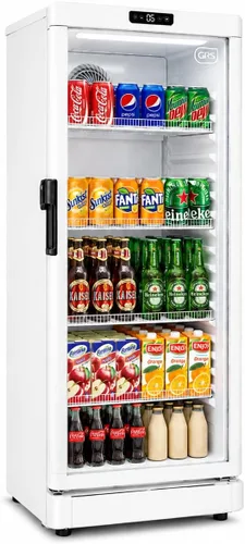 Vista 10 de GRS Refrigerador comercial con cerradura de puerta de vidrio Flujo de aire fresco y temperatura Refrigerador de bebidas, enfriador de bebidas