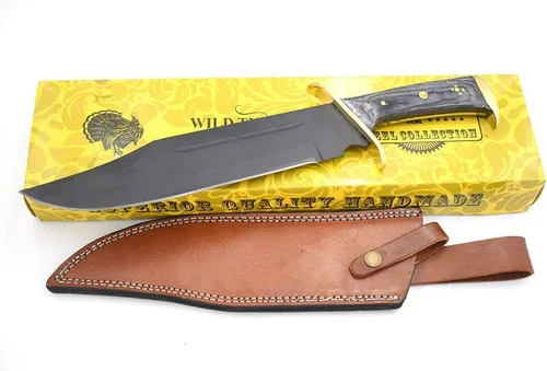 Vista 6 de Western Outlaw Caza Camping Collectores Cuchillo (CW) (negro)