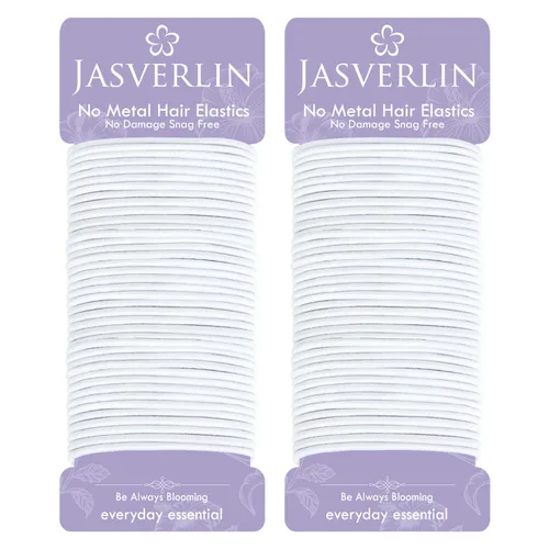 Vista 16 de JASVERLIN Ligas pequeñas para el cabello, elásticos sin daños, sin tirones, bandas trenzadas para mujeres y niñas, accesorios para corbatas finas a
