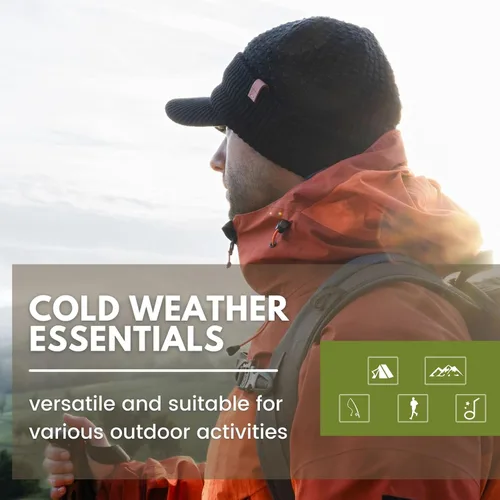 Vista 7 de LXLXXL 50% lana merinolana impermeable todo tipo de clima gorro forro polar