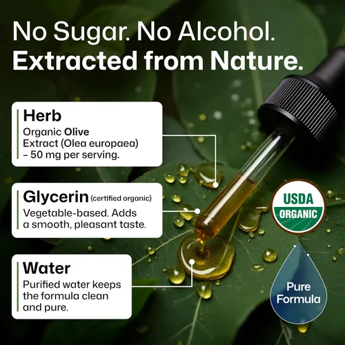 Vista 9 de Extracto orgánico de hoja de olivo USDA para apoyo inmunológico
