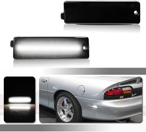 Vista 11 de Kit de lentes ahumadas de luces LED rojas completas compatibles con luces laterales de parachoques trasero Chevy Camaro 1993-2002 Rojo LED
