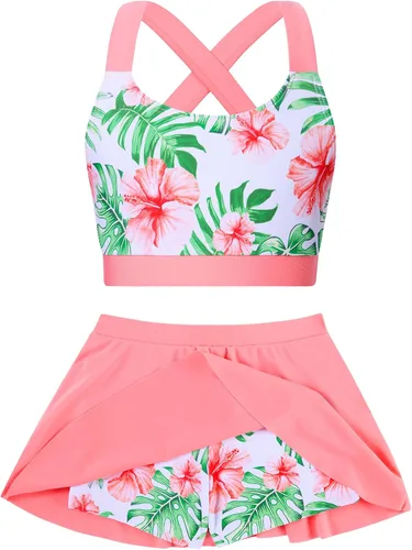 Vista 2 de Traje de baño para niñas de 2 piezas con pantalones cortos con Alania Floral