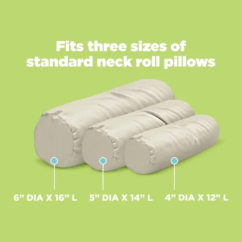 Vista 5 de Funda de almohada de algodón orgánico con tejido de satén de 500 hilos, tela suave y transpirable, con diseño de manga cerrada, funda de almohada
