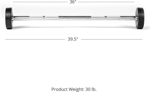 Vista 2 de Titan Fitness Barbells & Fitness Barbells rectos de goma fijas