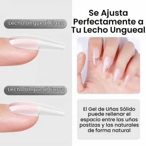 Vista 8 de MIZHSE - Pegamento de uñas sólido, 18g de pegamento de gel UV sólido para uñas y mini lámpara LED ligera para puntas de uñas acrílicas, pegamento