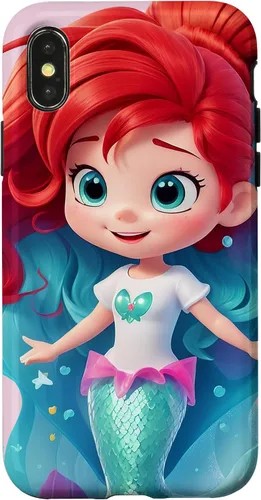 Vista 4 de Funda para iPhone 14 con diseño de sirenita